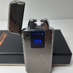 Dokunmatik İndüksiyon Tesla Çift Ark Plazma Çakmak Parlak Desen