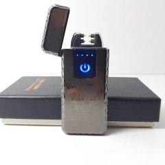 Dokunmatik İndüksiyon Tesla Çift Ark Plazma Çakmak Parlak Desen