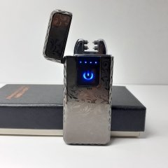 Dokunmatik İndüksiyon Tesla Çift Ark Plazma Çakmak Parlak Desen