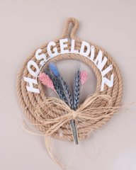 Hoşgeldiniz Hasır Kapı Süsü