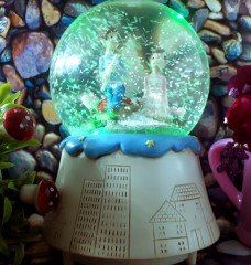 Gelin Damat Romantik Otomatik Püskürtmeli Işıklı Müzikli Kar Küresi