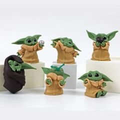 Star Wars Baby Yoda Figür Seti 6 Adet Star Wars The Child Baby Yoda Figür Seti