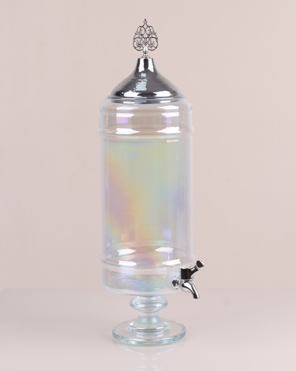 Cam Sebil Krom Cam Ayaklı Şerbetlik Yağdanlık