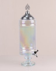 Cam Sebil Krom Cam Ayaklı Şerbetlik Yağdanlık