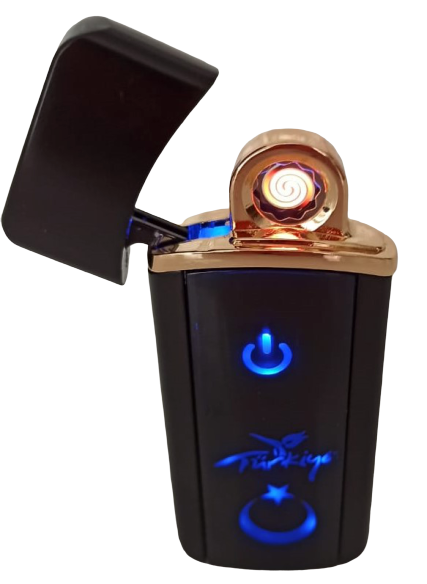 Tam Ekran Ay Yıldız Desen Dokunmatik Tesla Led Çakmak