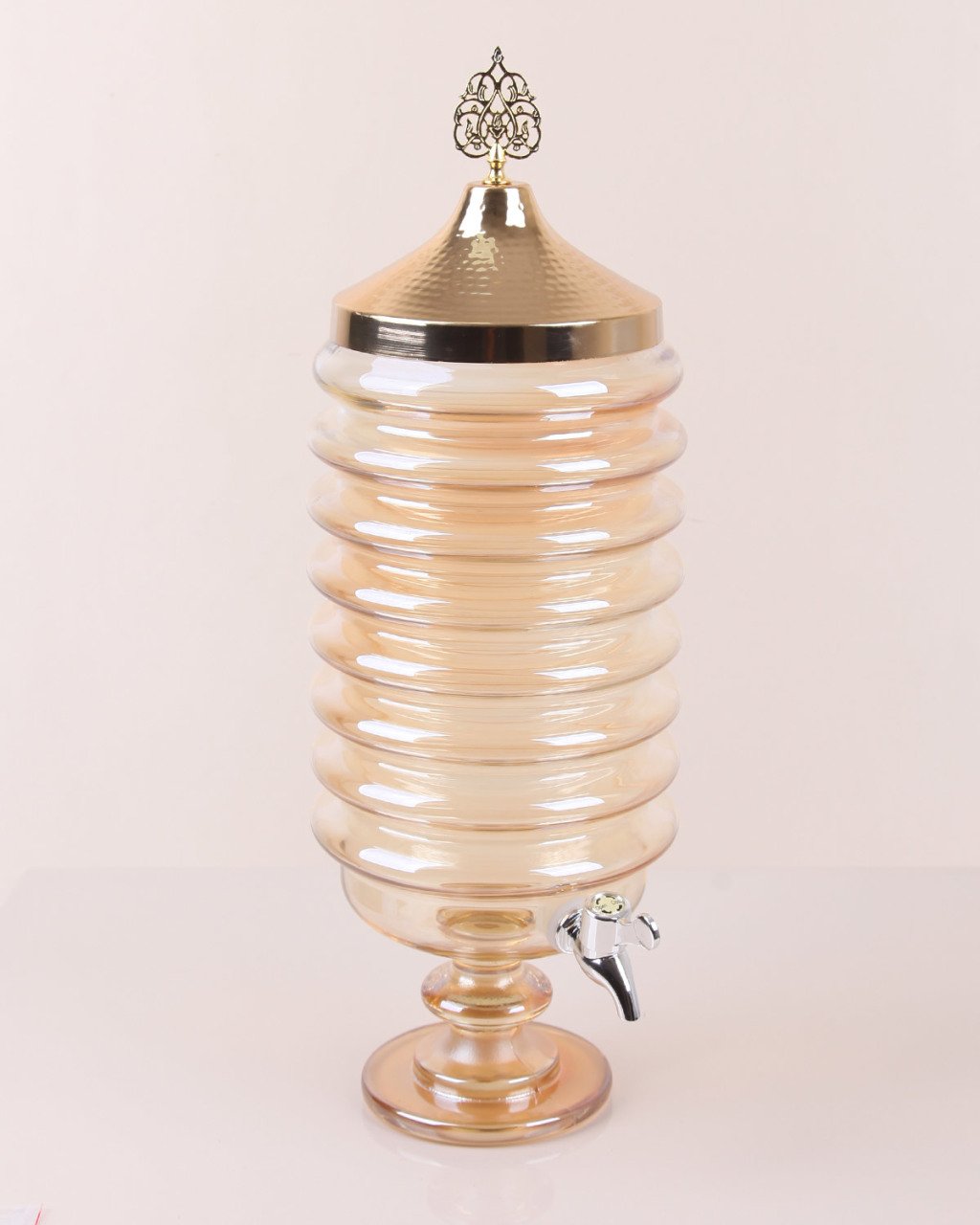 Cam Sebil Altın Cam Ayaklı Şerbetlik Yağdanlık