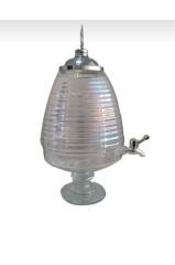 Cam Sebil Krom Cam Ayaklı Şerbetlik Yağdanlık