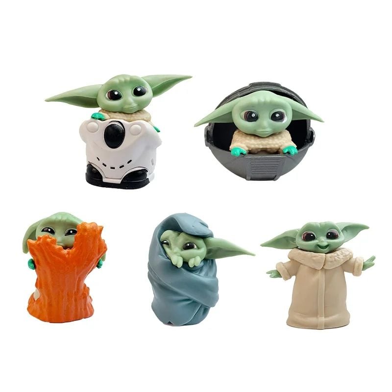 Star Wars Baby Yoda Figür Seti 5 Adet Star Wars The Child Baby Yoda Figür Seti
