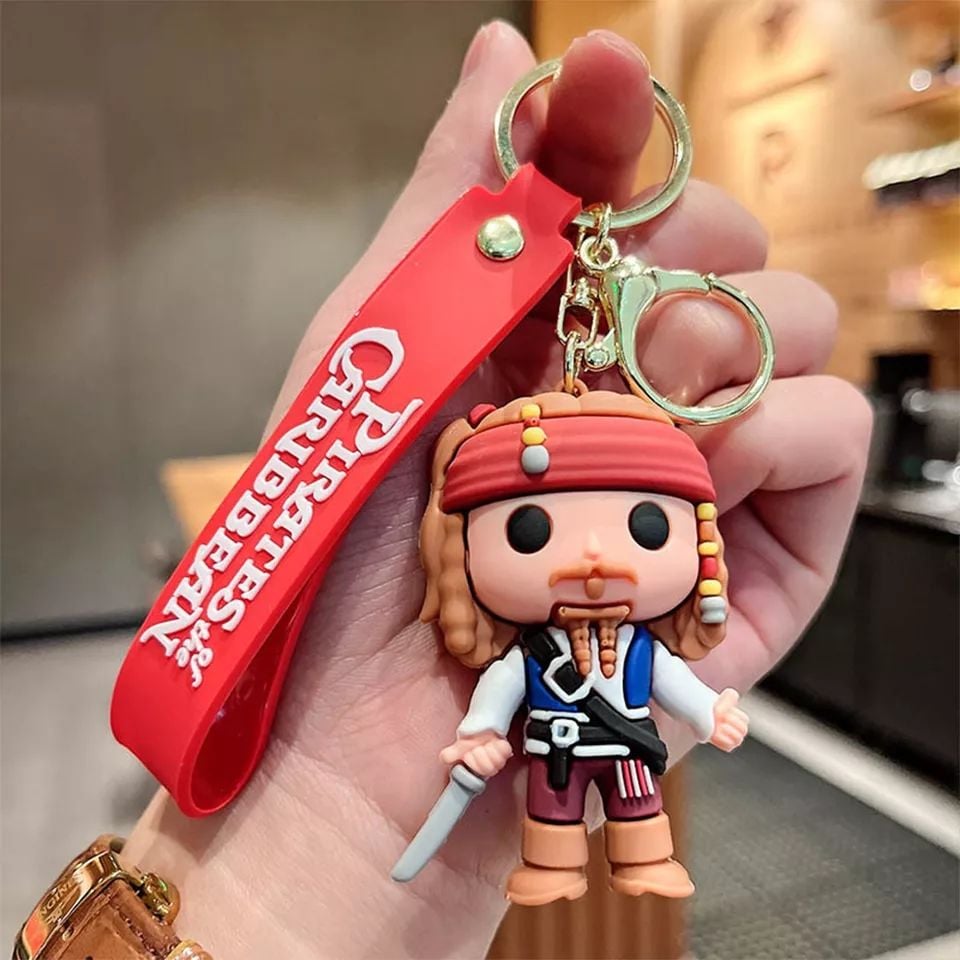 Karayip Korsanları Kaptan Jack Sparrow Anahtarlık Çanta Aksesuarı Süsü