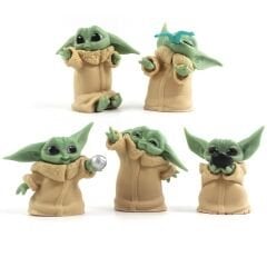 Star Wars Baby Yoda Figür Seti 5 Adet Star Wars The Child Baby Yoda Figür Seti
