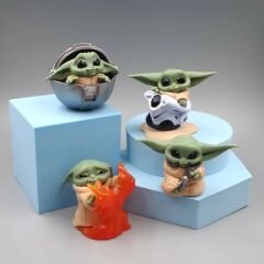 Star Wars Baby Yoda Figür Seti 4 Adet Star Wars The Child Baby Yoda Figür Seti