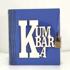 Kitap Görünümlü Kilitli Ahşap Kumbara