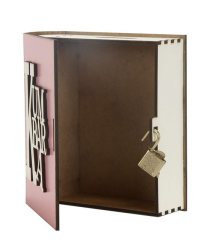 Kitap Görünümlü Kilitli Ahşap Kumbara