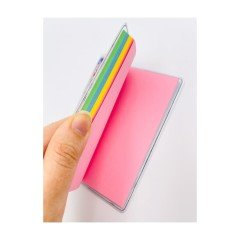 Mona Lisa Simli ve Sulu Kapaklı Rengarenk Sayfalı Mini Defter