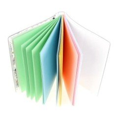 Mona Lisa Simli ve Sulu Kapaklı Rengarenk Sayfalı Mini Defter