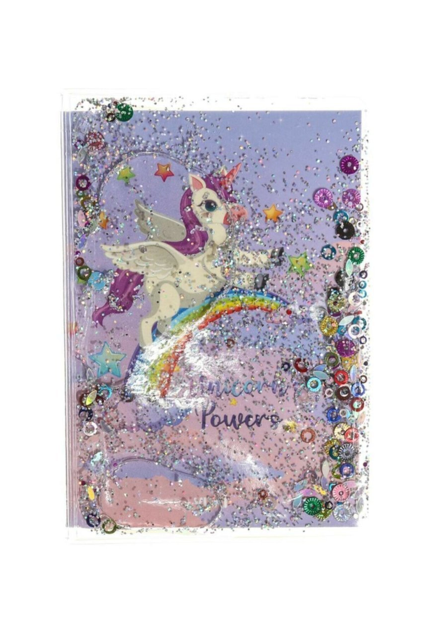 Unicorn Simli ve Sulu Kapaklı Rengarenk Sayfalı Mini Defter