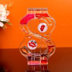 I Love You Zikzak Akan Dönen Jel Sıvı Damla Kum Saati