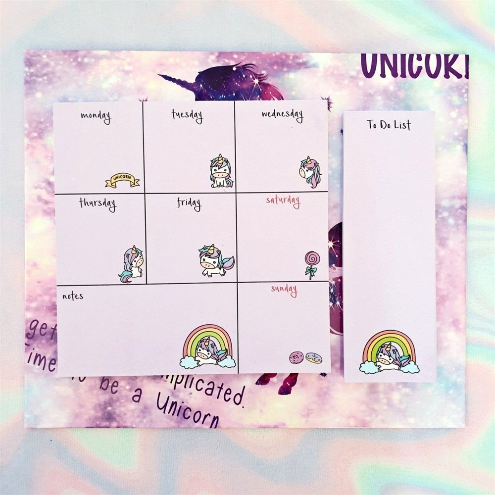 Unicorn Özel Tasarım Haftalık Planlayıcı