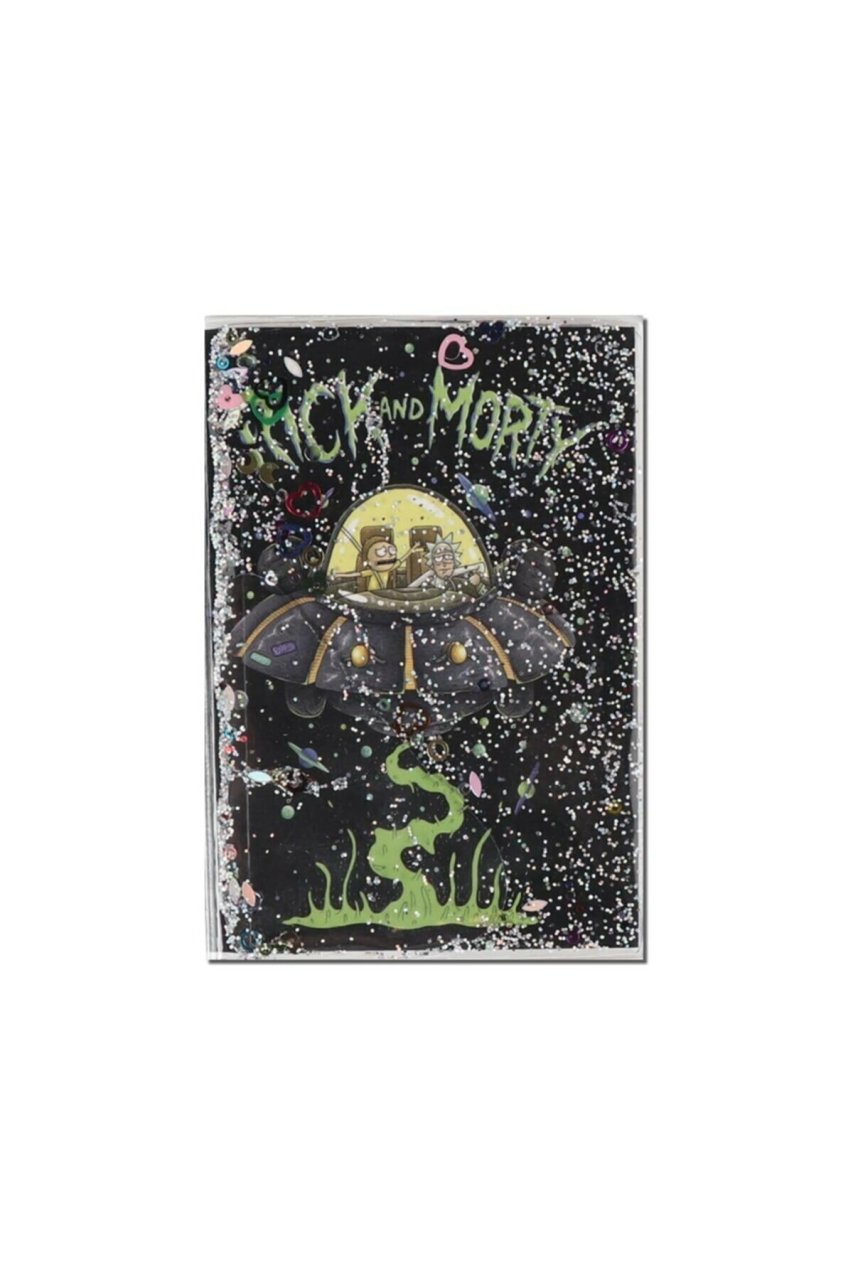Rick And Morty Simli ve Sulu Kapaklı Rengarenk Sayfalı Mini Defter