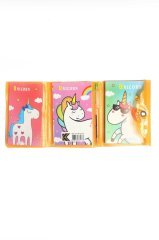 Unicorn 3 Bölmeli Mini Kalemli Defter Seti