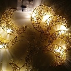 Metal Ay 10'lu 2 Metre Şerit Led Lamba Gold