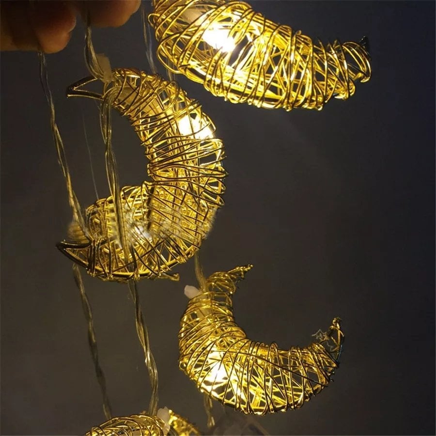 Metal Ay 10'lu 2 Metre Şerit Led Lamba Gold