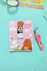 Kafadar Ayılar Tasarımlı Mini Kalemli Defter Seti