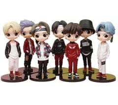 K-Pop BTS Grubu 7 Adet Figür Seti Jimin V Jung Kook RM Jin J Hope Suga Bangtan Boys Figür