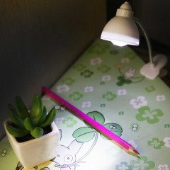 Mandallı Masa Lambası Kitap Okuma Işığı Beyaz