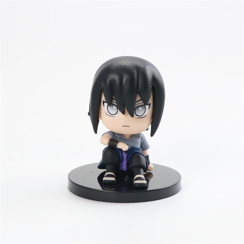 Anime Naruto Sasuke Uchiha Oturan Mini Figür