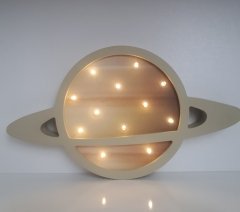 Ahşap Satürn Led Lamba