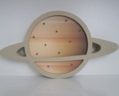 Ahşap Satürn Led Lamba