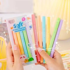 Pastel Soft Renkler Çift Taraflı Fosforlu Kalem Seti