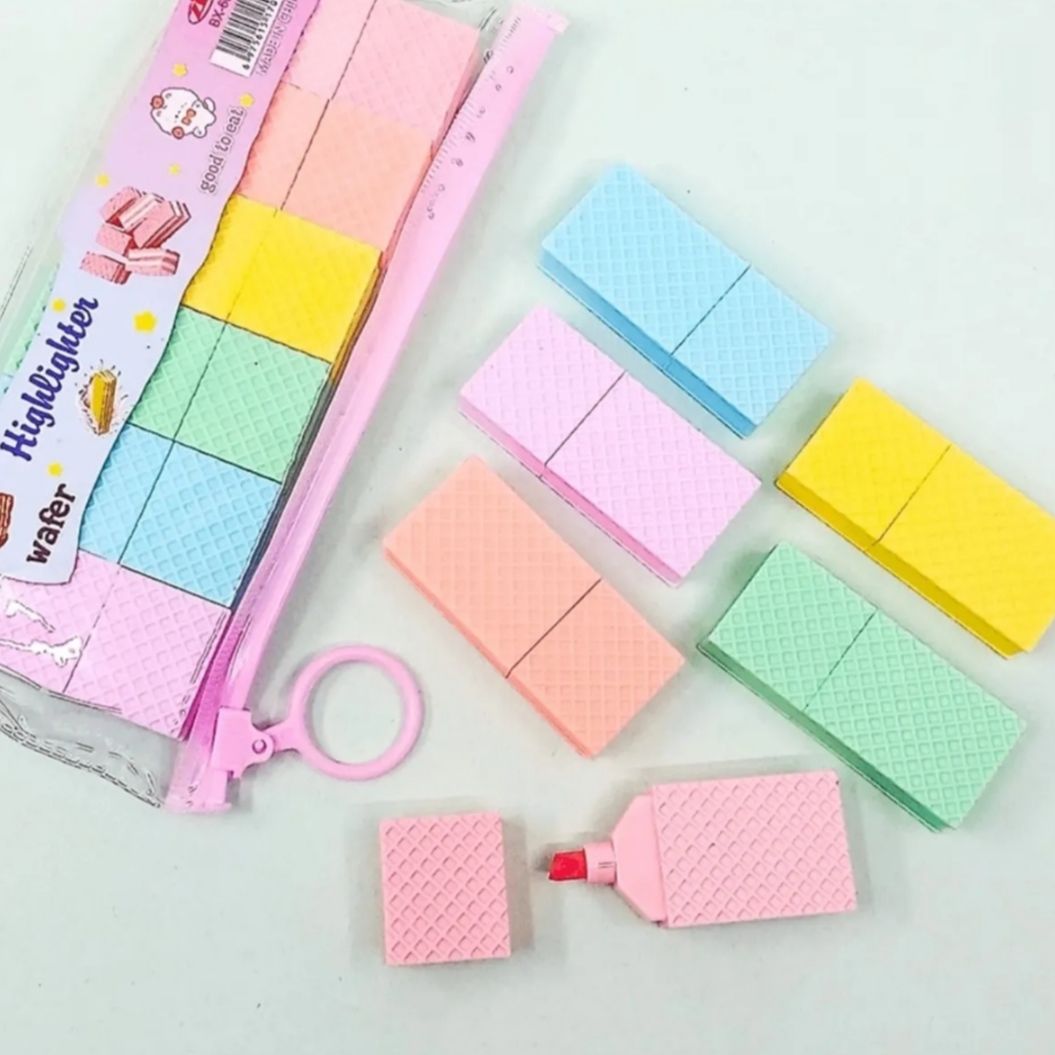 Gofret 6lı Fosforlu Kalem Seti