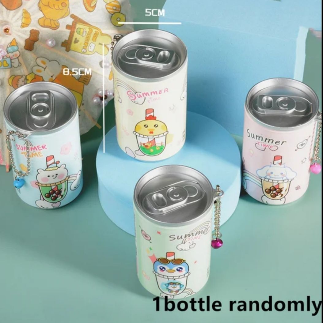 Sevimli Teneke Kutu Görünümlü Islak Mendil Anahtarlık Çanta Süsü İçecek Kutusu Islak Mendil