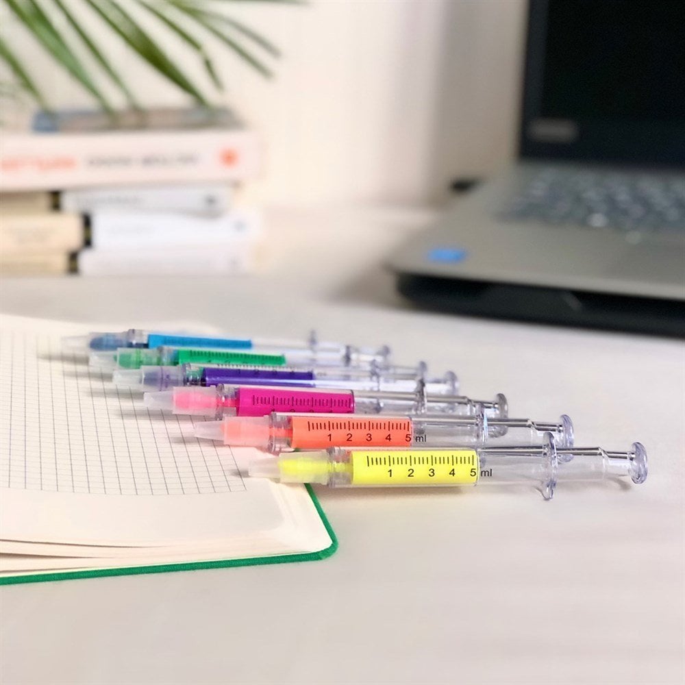 Şırınga 6'lı Keçeli Kalem