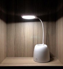 Şarjlı Kalemlikli Telefon Tutuculu Dokunmatik Led Masa Lambası