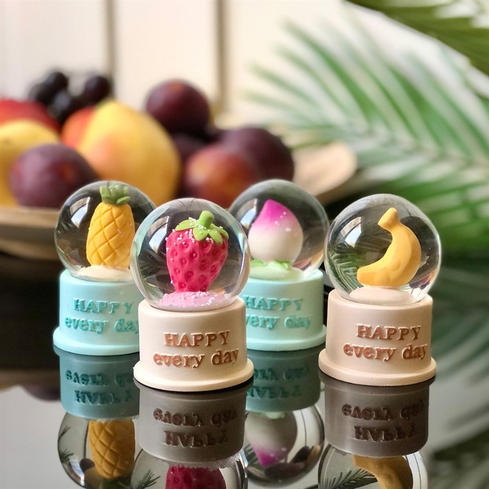 Mini Boy Meyve Işıklı Kar Küresi