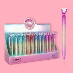 Renkli Elmas Taşlı Tükenmez Kalem