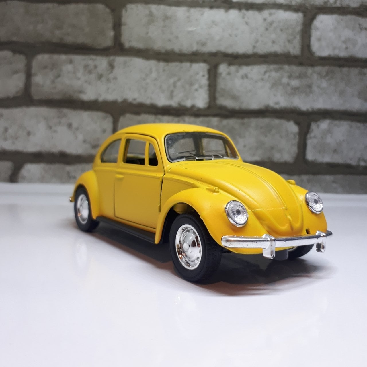 Mat Sarı Metal Vosvos Araba Çek Bırak Model Woswos 1:32 Ölçek