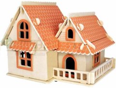 3D Puzzle Ahşap Villa Maketi