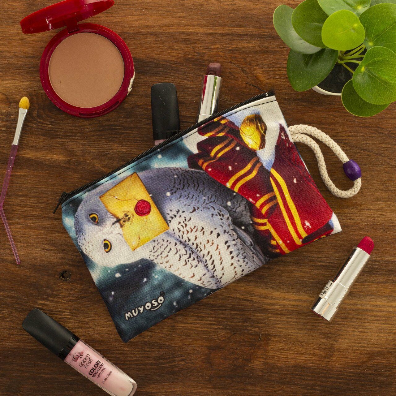 Harry Potter Baskılı Bez Kalemlik Makyaj Çantası