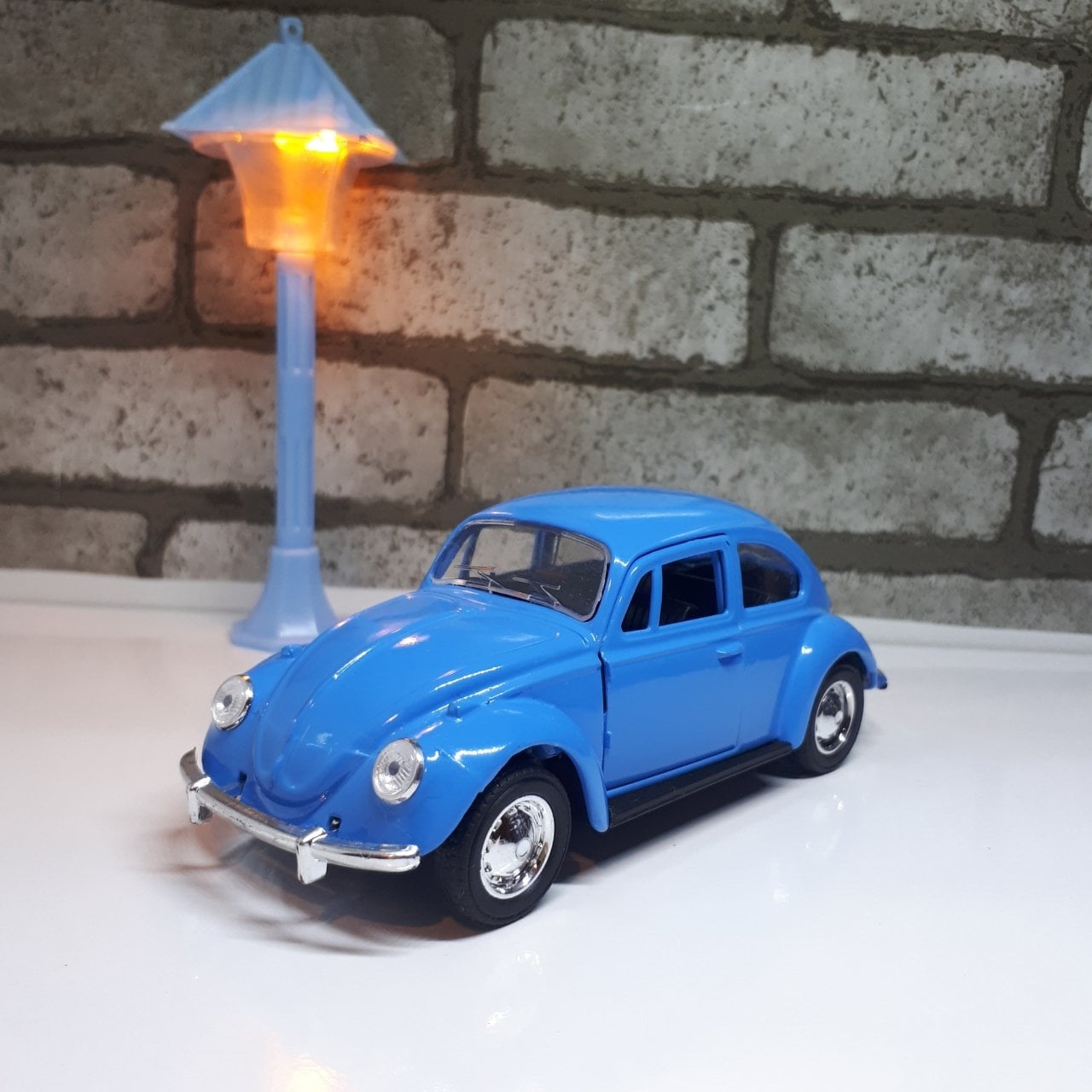 Mavi Metal Vosvos Araba Çek Bırak Model Woswos 1:32 Ölçek