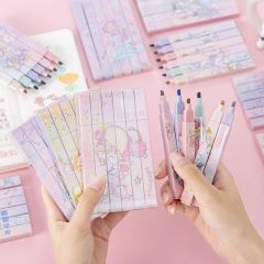 Kawaii Anime Takım Yıldızı 6lı Fosforlu Kalem Seti