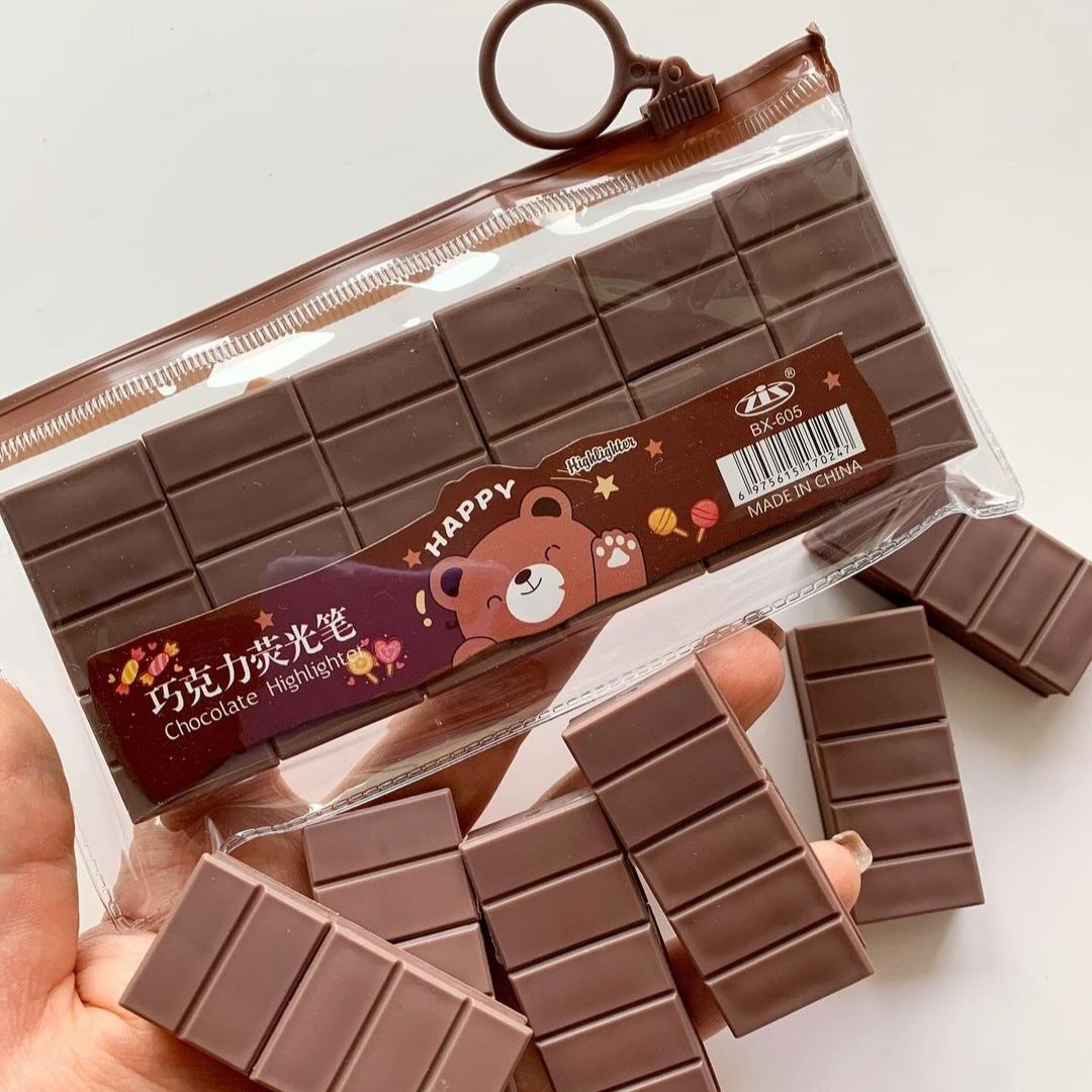 Çikolata 6lı Fosforlu Kalem Seti