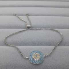 Nazar Lüks Zirkon Taşlı Asansörlü Bileklik