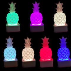 Sese ve Dokunmaya Duyarlı Renk Değiştiren Silikon Ananas Gece Lambası