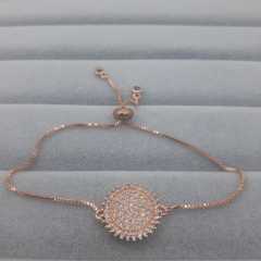 Lüks İşlemeli Zirkon Taşlı Asansörlü Bileklik