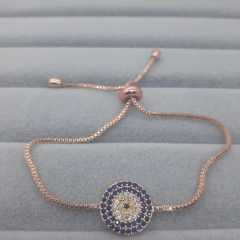 İşlemeli Lüks Zirkon Taşlı Asansörlü Bileklik