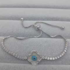 Nazar Boncuğu Lüks Zirkon Taşlı Asansörlü Bileklik